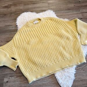 The Knotty Ones Delcia Chunky Knit Sweater One Size Lemon Yellow Butter